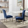 APRILSOUL38.20"Set of 2 Modern Dining Chairs with Plush Velvet Upholstery, Sturdy Stainless Steel Legs - 4 of 4