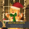 Syemin Inflatable Holiday Decorations 6ft Christmas Inflatable Gingerbread Man Christmas Decor Inflatable Outdoor Decor, Orange, 42"*30"*72" - 2 of 4