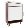 YIYIBYUS Shoe Storage Cabinet Floor Shoe Storage Organizer Rack With 2 Doors - 4 of 4