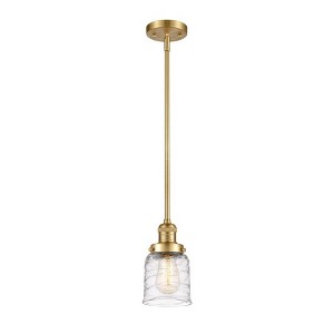 Bell - 1 Light Stem Hung Mini Pendant In Industrial Style-10 Inches Tall and 5 Inches Wide - 1 of 1