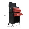 MOEPISY Eight-Drawer Large Capacity Rolling Toolbox, Detachable Cabinet Storage Toolbox With Wheels and Drawers Black+Red - 3 of 4