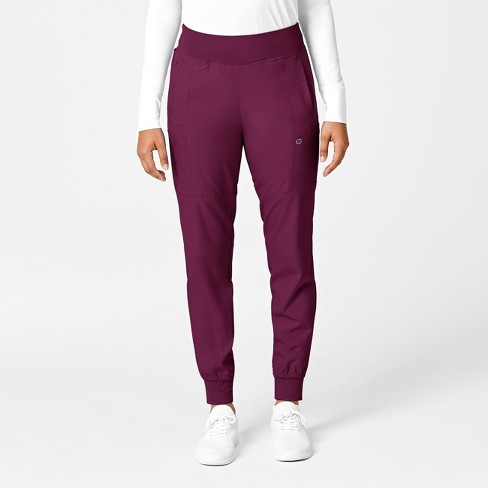 Wink Women's Comfort Waist Cargo Jogger Scrub Pant, Wine, 4x : Target