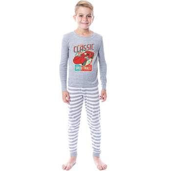 Hot Wheels Boys' Classic Speed Trials Car Child 2 Piece Sleep Pajama Set Grey