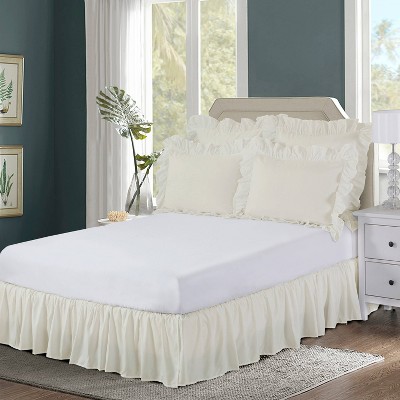 Wrap Around Ruffled Bed Skirt, How To Put A Bedskirt On An Adjustable Bed Frame