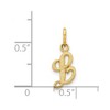 Black Bow Jewelry The Sadie 14k Yellow Gold Mini Satin Script Initial Charm, Letter L - 4 of 4