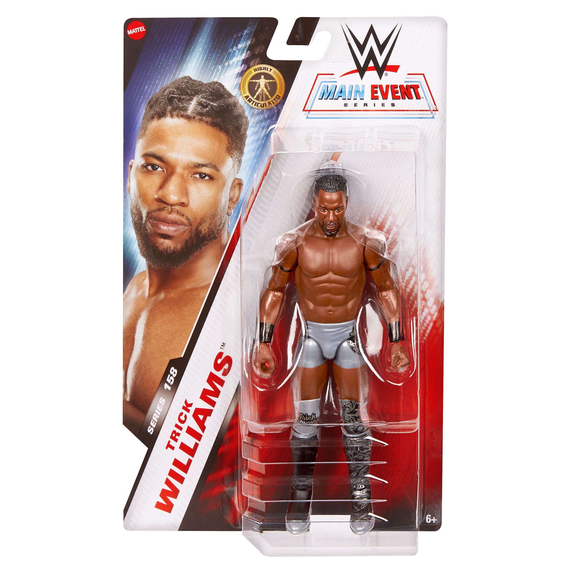 WWE Main Event 158 Silver Trick Williams Action Figure