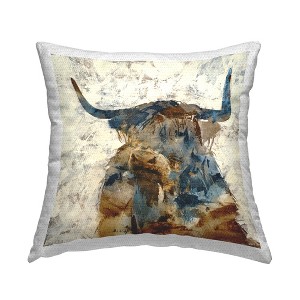 Stupell Industries Abstract Farmhouse Longhorn Highland Cattle Animal - 1 of 3