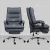 Heated Reclining Massage Office Chair with Footrest, Adjustable High Back Desk Chair for Home or Executive Workspace -3irtyhousy - 4 of 4