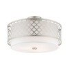 Livex Lighting Arabesque 3 - Light Semi-Flush Mount in  Brushed Nickel - 4 of 4