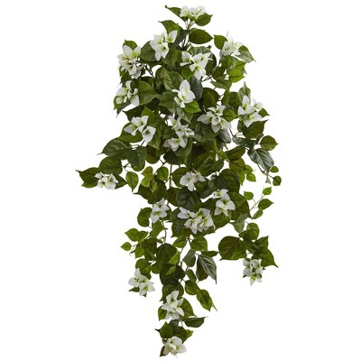 Nearly Natural 37” Bougainvillea Hanging Artificial Plant (Set of 2)