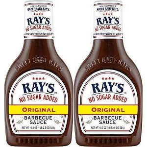 Sweet Baby Rays No Sugar Added Original Barbecue Sauce 18.5oz Pack of 2 - 1 of 1