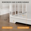 48 Inch Dog Crate Furniture, Indoor Dog Kennel with Hidden Bowl, 3 Drawers and 3 Open Drawers, Decorative Pet Crate for Large Dogs - 4 of 4