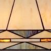 Robert Louis Tiffany Rustic Vintage Art Deco Accent Table Lamp 21.5" High Bronze Glass Art Square Shade for Living Room Bedroom House Bedside - 3 of 4