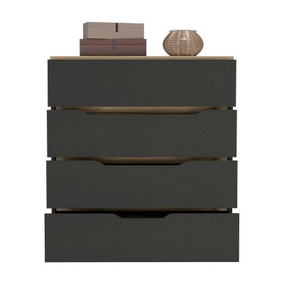 NicBex 4 Drawers Dresser for Bedroom,Dresser with Light Oak Wooden Top,Storage Dresser for Bedroom