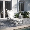 Merrick Lane Gaylord Adjustable Adirondack Lounger with Cup Holder- All-Weather Indoor/Outdoor HDPE Lounge Chair - 2 of 4