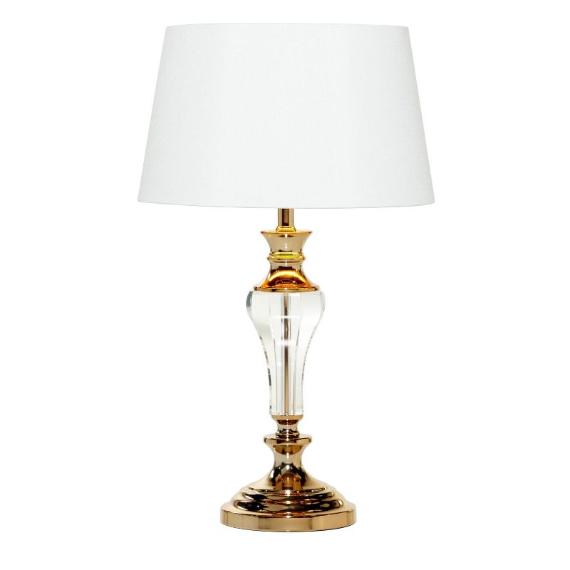 27&#34; x 15&#34; Glam Glass Table Lamp Gold - Olivia &#38; May, 3 of 8