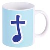Dicksons MUG-1203 Cross Music Note Sky Blue And Navy Blue 11 Ounce Ceramic Coffee Latte Tea Hot Chocolate Cup Mug - 2 of 2