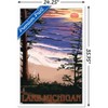 Trends International Lantern Press - Lake Michigan, Sunset on Beach Framed Wall Poster Prints - 3 of 4