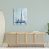 Stupell Industries Nautical Blue Sailboat Tranquil Coastal Water Watercolor Painting, 30" x 40" - 2 of 4