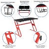 Emma and Oliver Gaming Bundle-Red Desk, Cup Holder, Headphone Hook and Camouflage Chair - 4 of 4