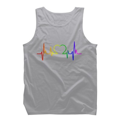 Adult Design By Humans Pride Heartbeat Rainbow By LuckyCharm99 Tank Top