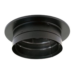 DuraVent DVL 9 by 9 Inches Galvanized Stainless Steel Double Wall Ceiling Chimney Wood Burning Stove Pipe Adapter Connector to Vent, Black - 1 of 4