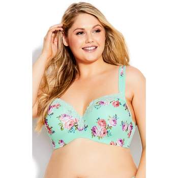 Lane Bryant, Intimates & Sleepwear, Lane Bryant Invisible Back Smoother  Full Coverage Floral Bra Size 46ddd