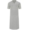 Clearlove Men's Long Sleeve Kaftan Thobe Robe Linen Cotton Blend Side Slit Lounge Shirt with Pockets Relaxation Wear - 2 of 4