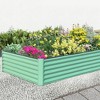 Galvanized Raised Garden Bed, 8x4x1.5FT Tall Galvanized Planter Raised Garden Boxes Outdoor, Large Steel Planter Box For Flowers Vegetables Herbs - 2 of 4