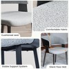 Modern Curved Backrest Dining Chairs Set of 6, PU Leather Upholstered Chair, Kitchen Chairs with Metal Legs for Dining Room - 4 of 4