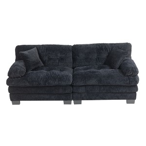 Maliang 84" L Two-seat Sectional Sofa, Modular Deep Seat Sofa, Upholstered Sofa for Small Spaces - 1 of 4