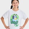 Girls' Bluey Short Sleeve St. Patrick's Day T-Shirt - White - image 2 of 4