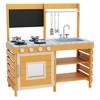 Mud Kitchen for Kids Outdoor Playset Kitchen with Cookware Pretend Stove Single Door Cabinet Bottom Storage Shelves Ideal Gift for Boys Girls 3-8 - 4 of 4