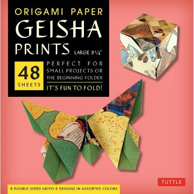 Origami Paper - Geisha Prints - Large 8 1/4 - 48 Sheets - by  Tuttle Publishing (Mixed Media Product)