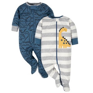 Gerber Baby Boys' Footed Pajamas, 2-Pack - 1 of 4