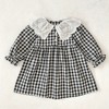 MyKids-Usa Autumn Baby Girls French-style Flowers Pattern Collar Long Sleeves Plaid Onesies and Dress – Princess Sister Matching Set - 2 of 4