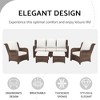 CAVINAS Patio Furniture Set, Rattan Outdoor Patio Furniture Set Vintage Patio Furniture Set for Garden - 3 of 4