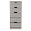CAVINAS  5 Drawers Dresser for Bedroom, Modern Style Drawers with Free Handle for Kids Room,Living Room,Entry and Hallway,Gray/White/Black - 4 of 4