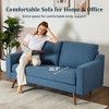 Dyonery 65.4" loveseat Sofa Couch Comfy Love Seat Couches with Spring Cushion Solid Wood - 4 of 4