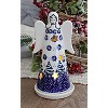 Blue Rose Polish Pottery L034 Manufaktura Small Angel Luminary - 3 of 4