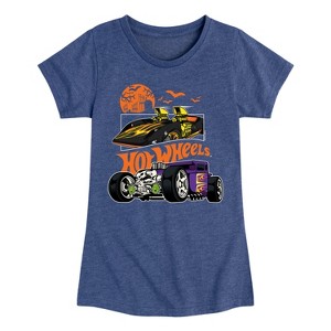 Girls' - Hot Wheels - Halloween Fitted Short Sleeve Graphic T-Shirt - 1 of 4