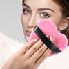 Unique Bargains Soft Heart Shape Puff Loose Powder Blender Beauty Makeup Tool Short Plush 4 Pcs - 4 of 4