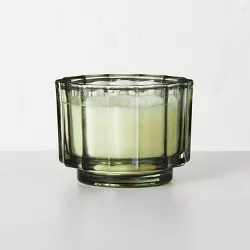 Fluted Glass Fireside Spruce Seasonal Jar Candle Green - Hearth & Hand™ with Magnolia