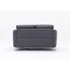 TiramisuBest Gray Velvet Loveseat, Plush Upholstered Sofa for Living Room or Bedroom - 4 of 4