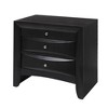 Royal Hampton Contemporary 2 Drawer Wood  Nightstand By Ireland , Black - 4 of 4