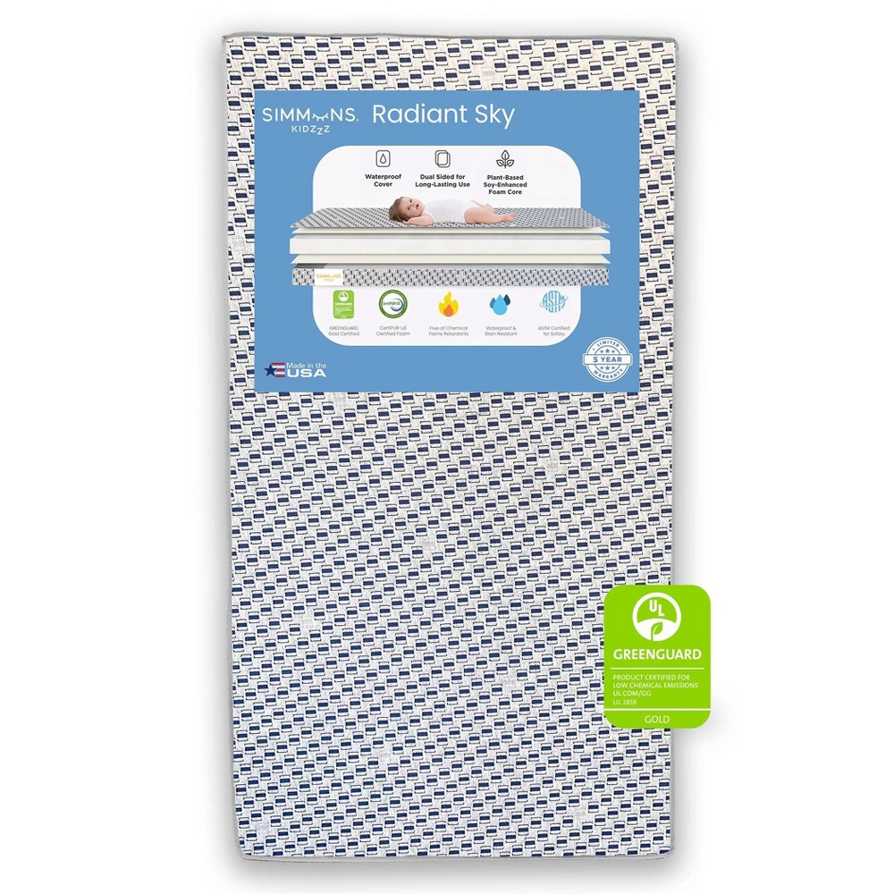 Simmons Kids' Dual Sided Baby Crib Mattress and Toddler Mattress - Radiant Sky -  87768243