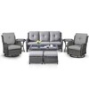 Belord 8PCS Wicker Patio Furniture Set, Outdoor Conversation Set with 2 Swivel Rocker Chairs, 1 Patio Couch, 1 Coffee Table, 2 Ottomans, 2 Side Table - 3 of 4