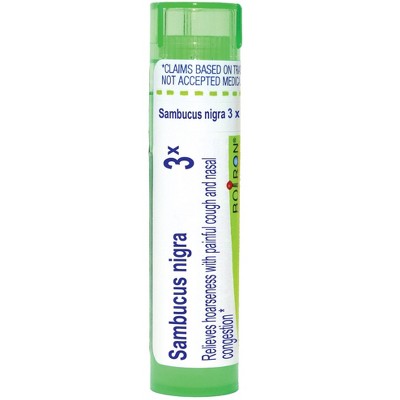 Sambucus Nigra 3X by Boiron Homeopathic Single Medicine For Cough & Cold Relief  -  80 Pellet