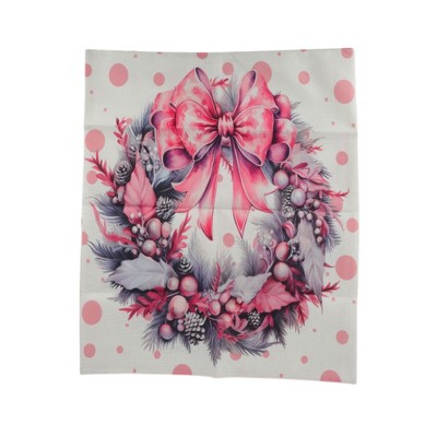 Unique Bargains Dining Chair Slipcovers Linen Pink 22.83"x19.29" 1Pc