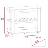 Depot E-Shop Kitchen Island 36" H, Six Casters, Two Drawers, Two Open Storage Shelves, Towel Hanger - 4 of 4